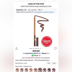 🎁Makeup Forever Lip Liner - Rich Chocolate Brown